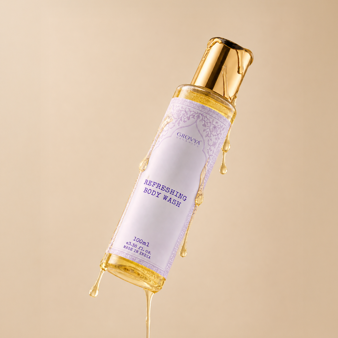 Body Wash | Ayurvedic  Formula with Aloe Vera, Neem & Rose | Mild Daily Cleansing & Fresh Feel | 100 ml