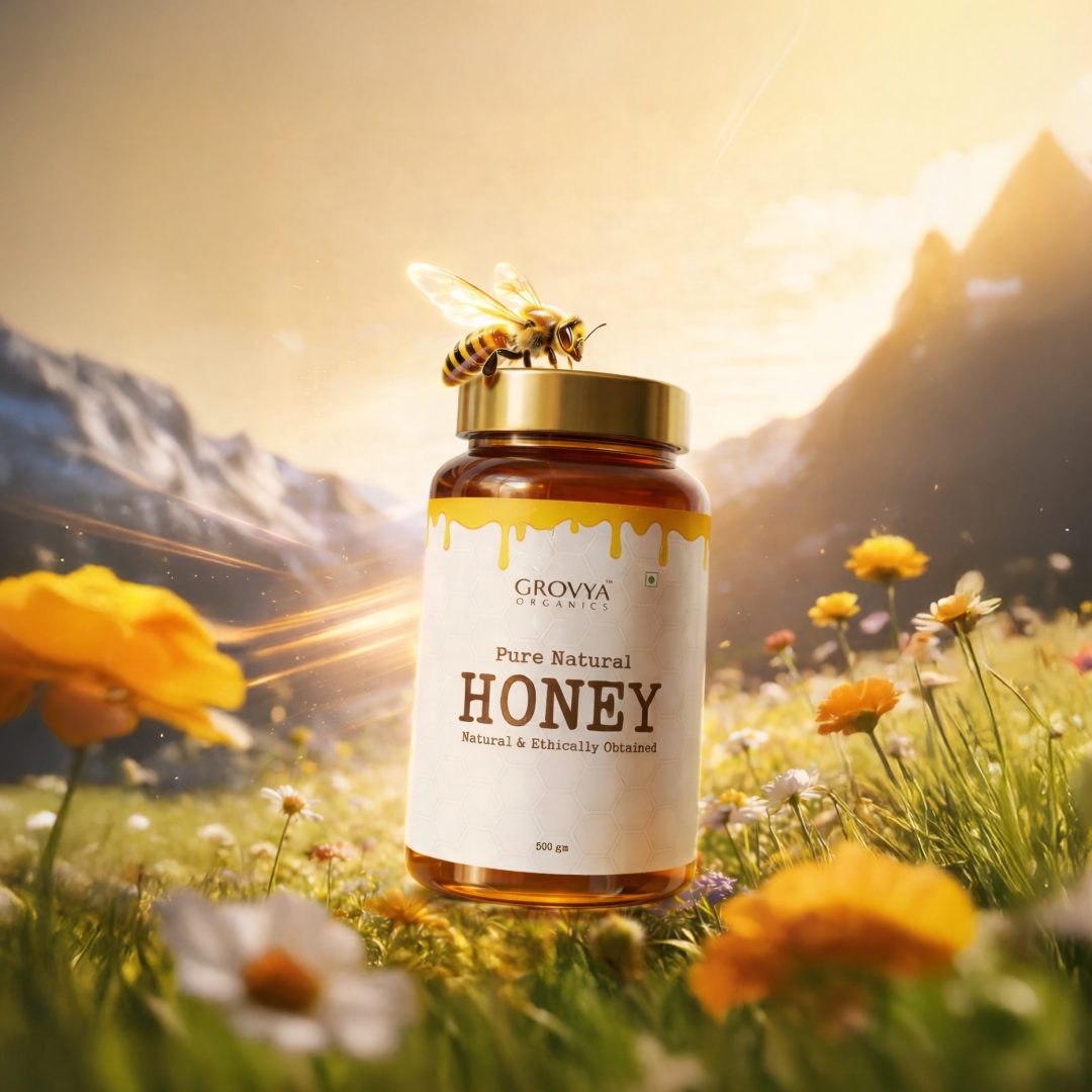 Grovya Organics Pure Natural Honey, 500 gm