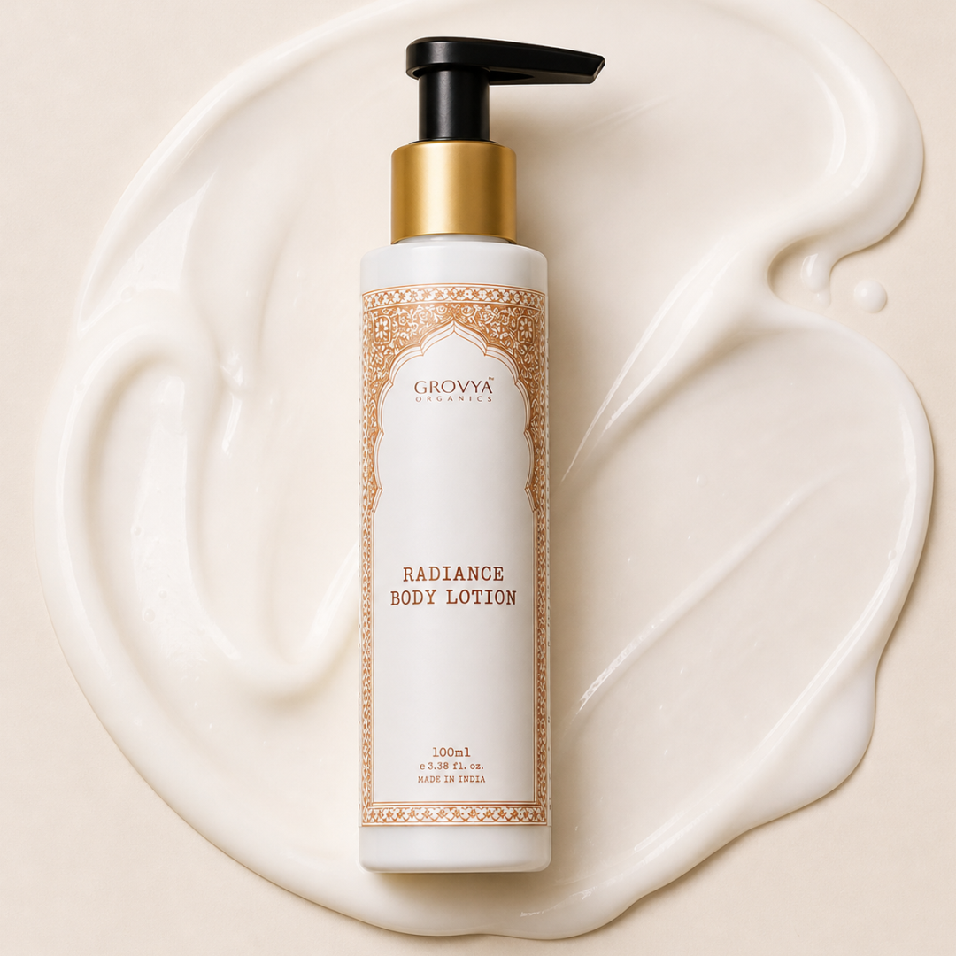 Radiance Body Lotion | Ayurvedic Body Lotion with Almond, Wheatgerm, Mulberry, Ricebran, Jasmine & Mogra Extracts | Body Care Lotion | 100 ml