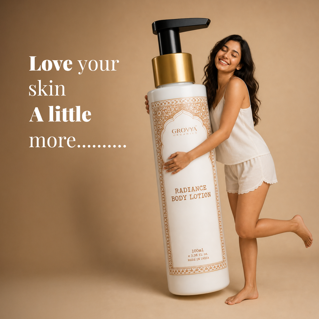 Radiance Body Lotion | Ayurvedic Body Lotion with Almond, Wheatgerm, Mulberry, Ricebran, Jasmine & Mogra Extracts | Body Care Lotion | 100 ml