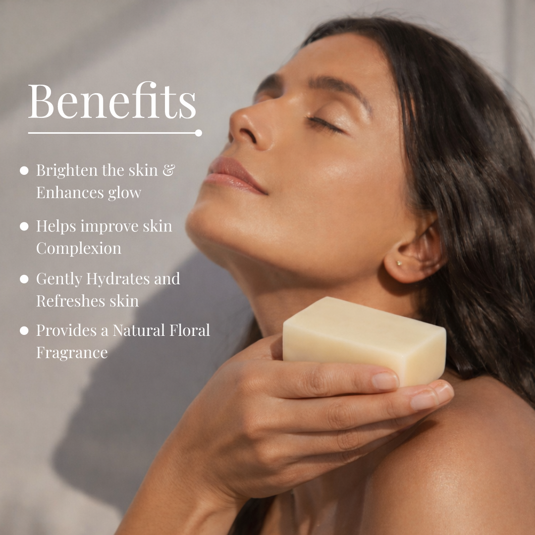 Handmade Rose Bar | Ayurvedic Rose Bathing Soap for Soft, Hydrated & Fresh Skin | 100 g
