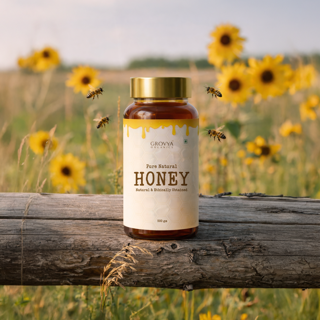 Grovya Organics Pure Natural Honey, 500 gm
