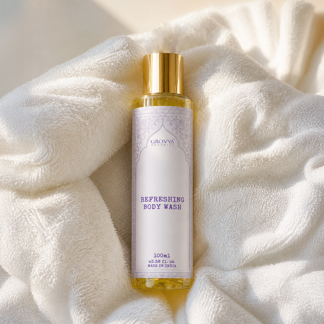 Body Wash | Ayurvedic  Formula with Aloe Vera, Neem & Rose | Mild Daily Cleansing & Fresh Feel | 100 ml