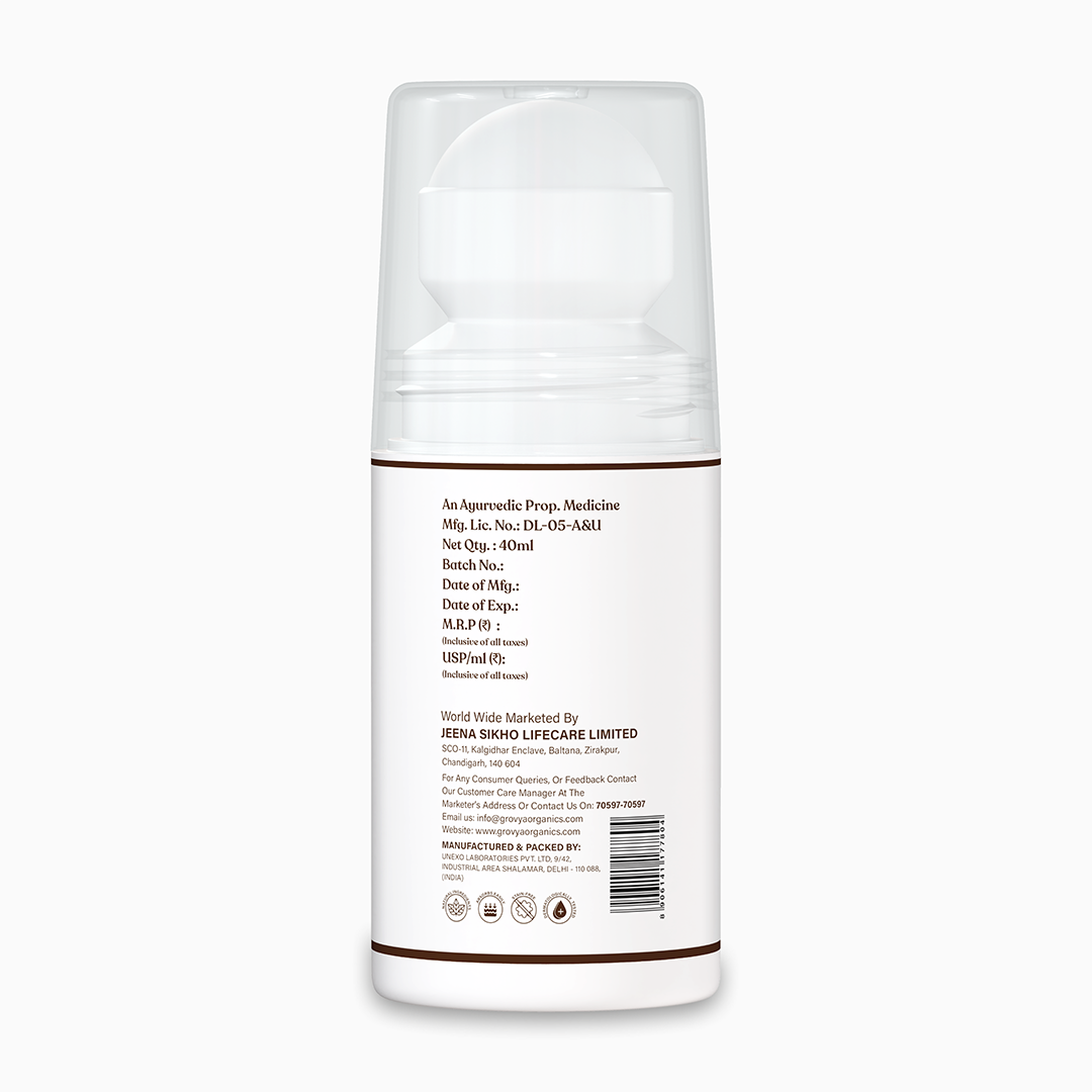 Cramp Relief Roll-On | Herbal Roll-On with Peppermint, Eucalyptus & Clove Oils | Easy Roll-On for Abdomen, Legs & Back | Fast-Absorbing & Non-Sticky Formula, 40 ml