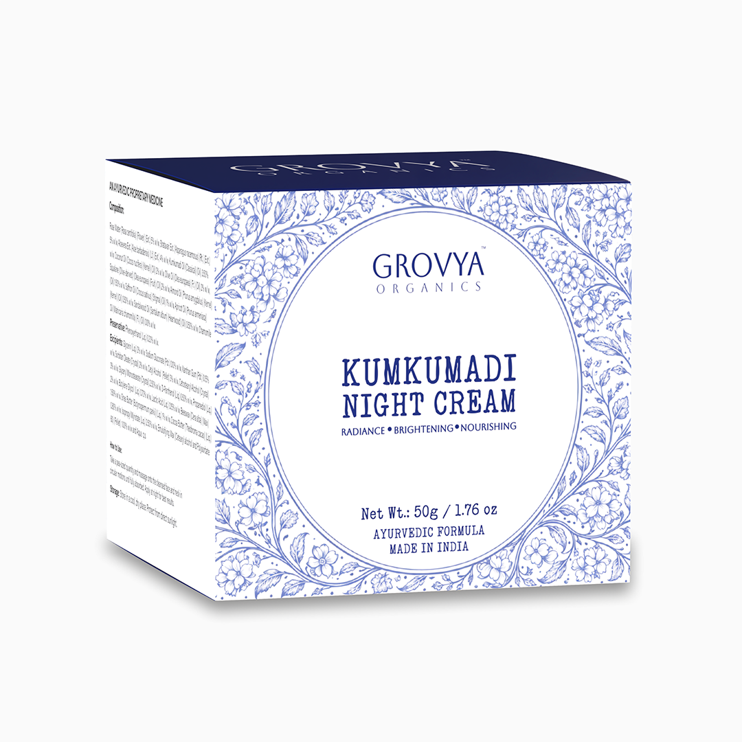 Kumkumadi Night Cream | Ayurvedic Face Cream with Kumkumadi Oil, Saffron & Herbal Oils | Radiance & Brightening Night Cream | 45 g