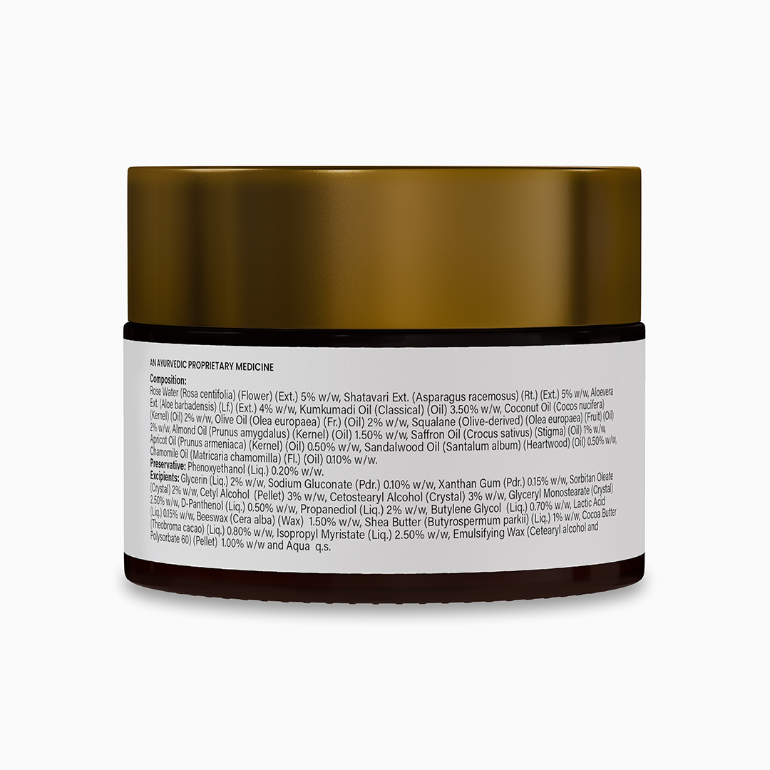 Kumkumadi Night Cream | Ayurvedic Face Cream with Kumkumadi Oil, Saffron & Herbal Oils | Radiance & Brightening Night Cream | 45 g