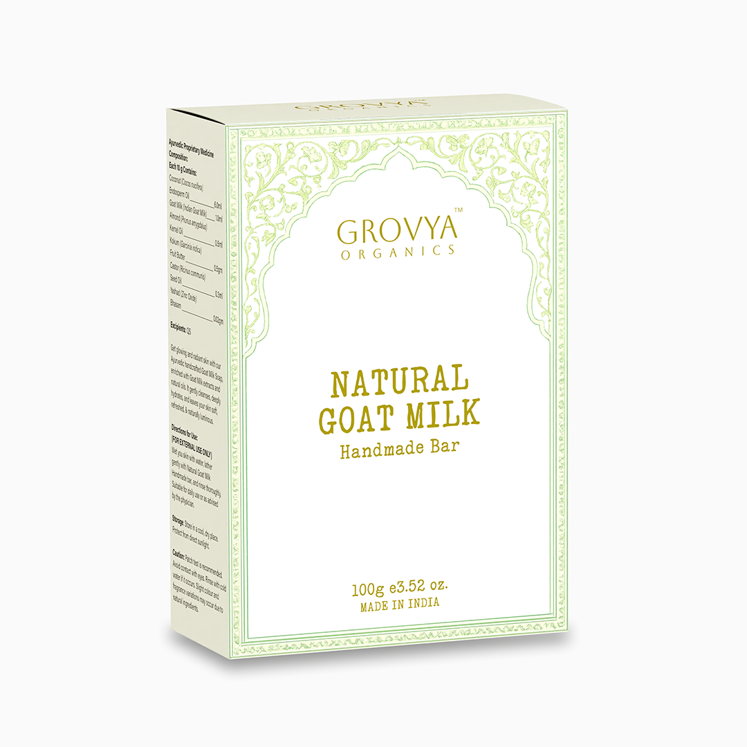 Handmade Pure Goat Milk Bar | Luxury Ayurvedic Soap for Soft, Nourished & Smooth Skin | 100 g